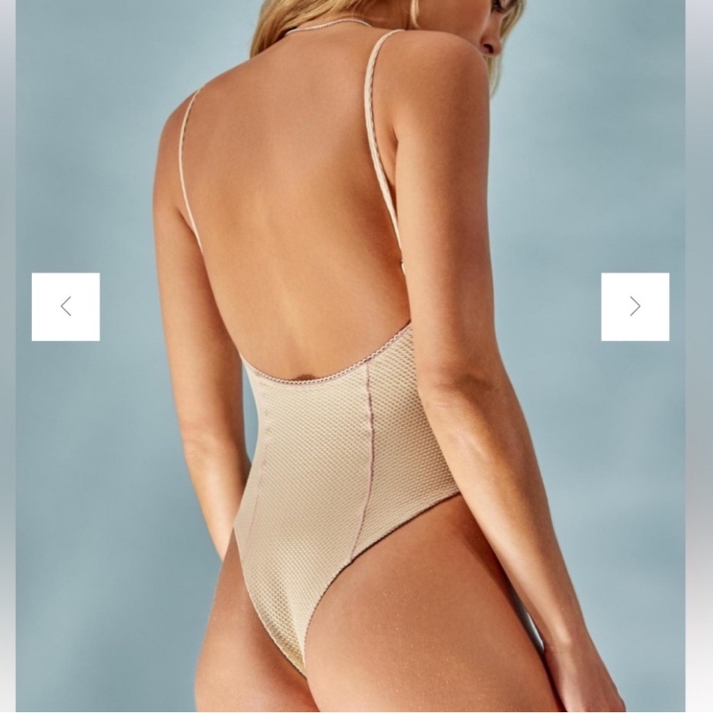 Frankie’s Bikinis Julianna waffle thermal cheeky one piece with cut outs - Picture 7 of 13